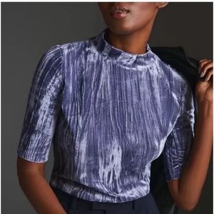 NWT Pilcro by Anthropologie Velveteen Mock Neck Top